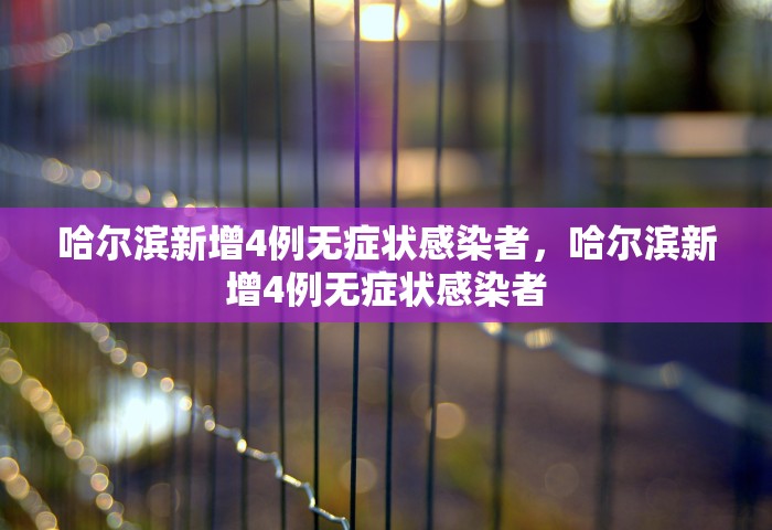哈尔滨新增4例无症状感染者，哈尔滨新增4例无症状感染者